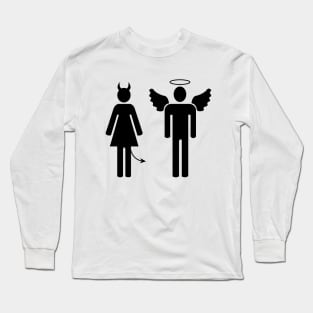 Angel and demon couple Long Sleeve T-Shirt